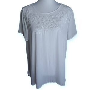 CATO WHITE BLOUSE SZ.L EUC